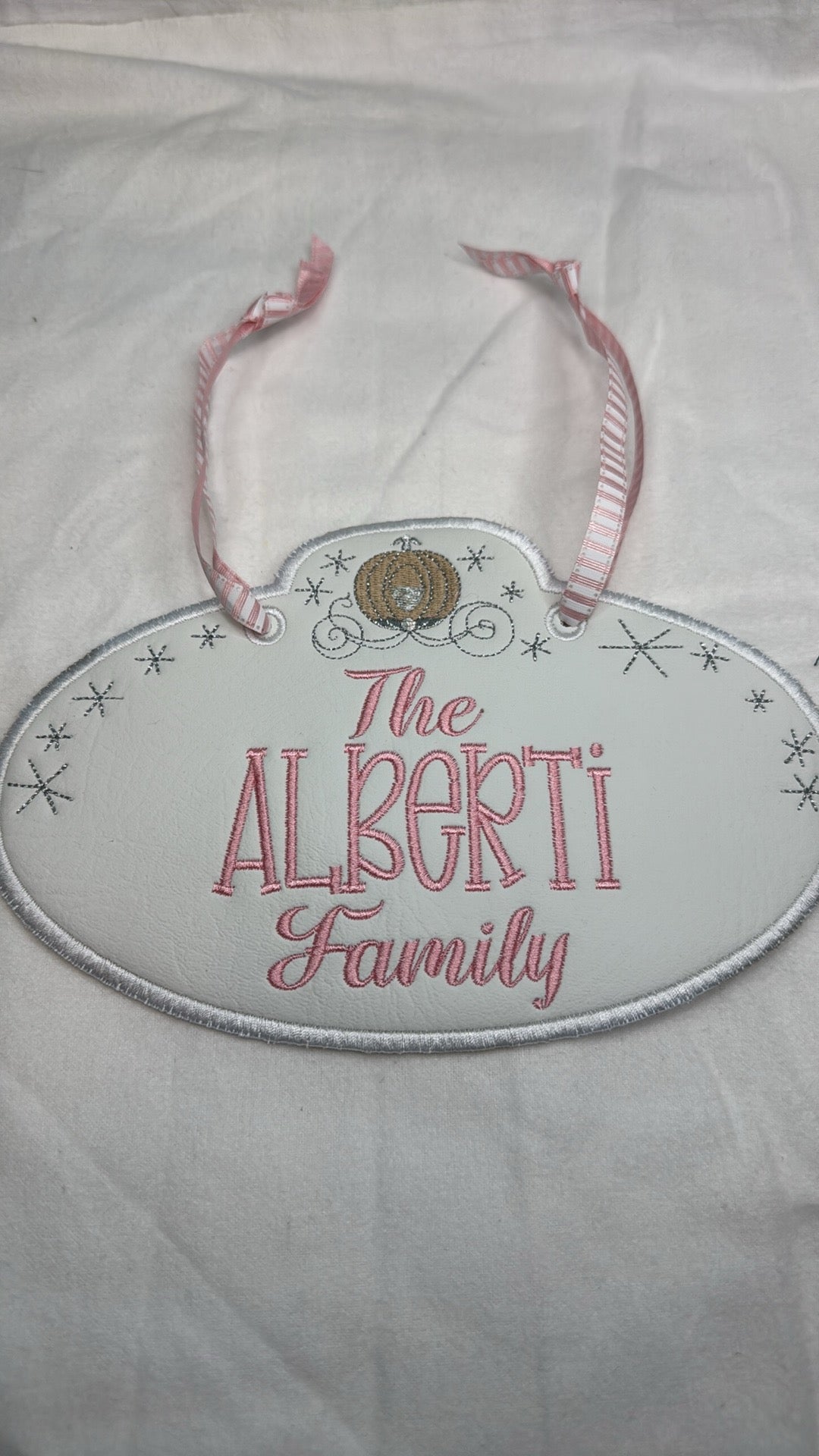 Cinderella Inspired Stroller Tag