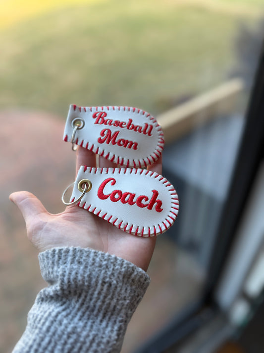 Baseball Keychain-Double Sided