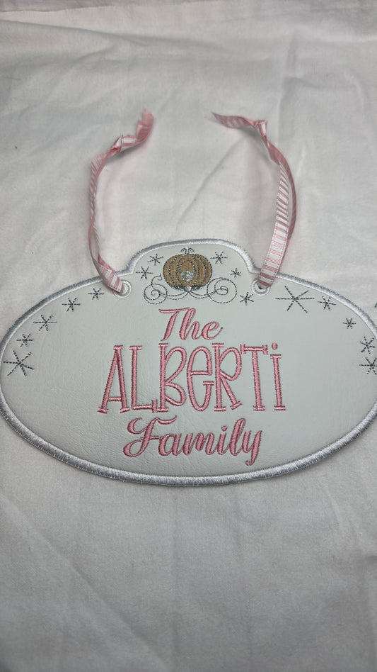 Cinderella Inspired Stroller Tag