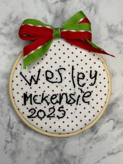 Custom Handwriting Ornaments