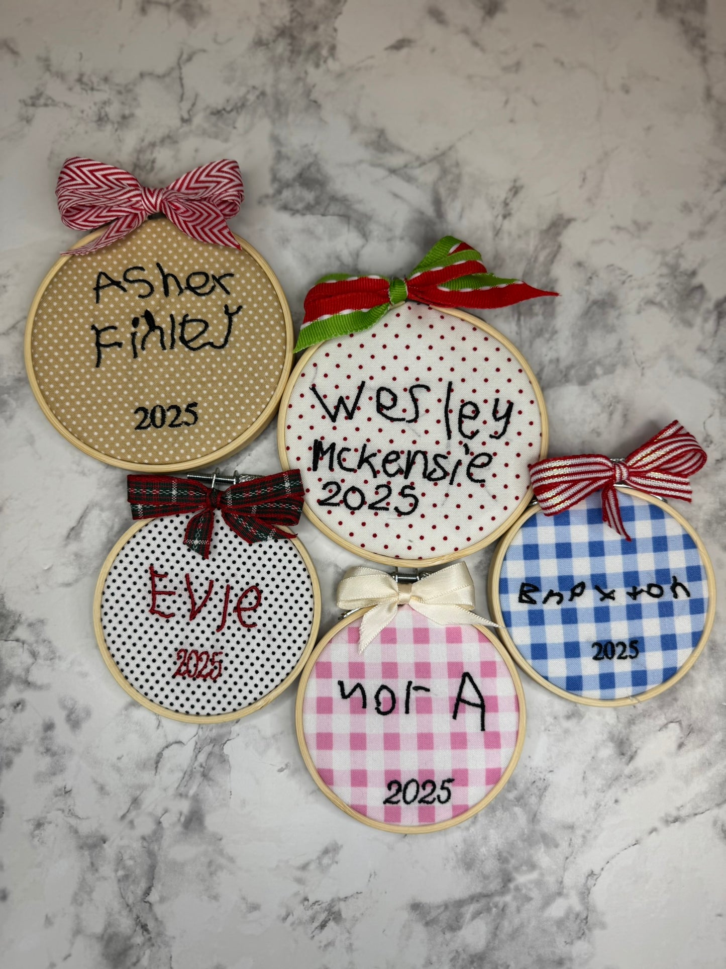 Custom Handwriting Ornaments